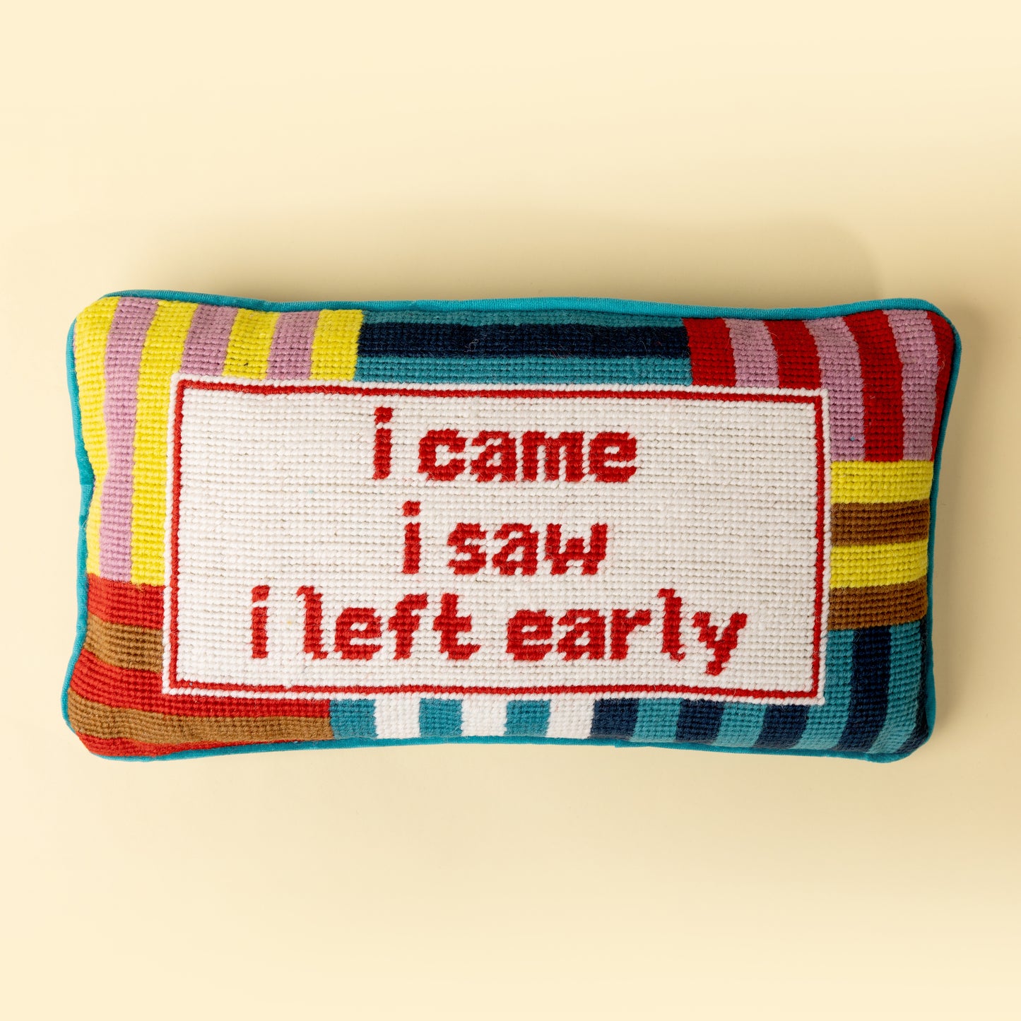 I Came I Saw Needlepoint Pillow