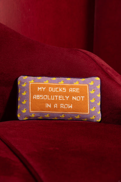 Ducks in a Row Needlepoint Pillow